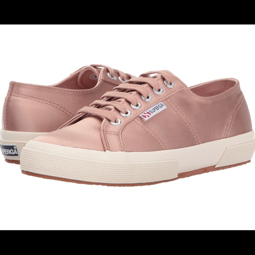 Pink satin Superga sneakers